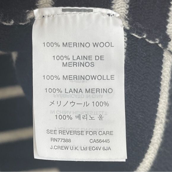 J.Crew Embellished Striped Swing Sweater Sz. XS Gently Loved - Picture 6 of 8